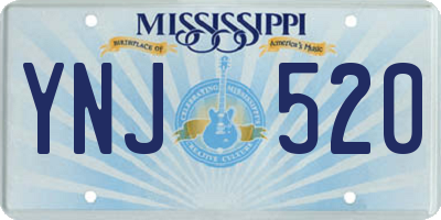 MS license plate YNJ520