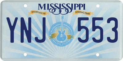 MS license plate YNJ553