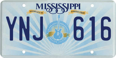 MS license plate YNJ616