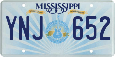 MS license plate YNJ652