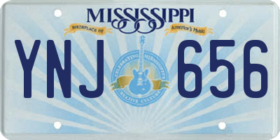 MS license plate YNJ656
