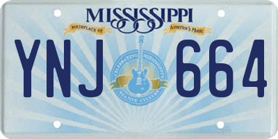 MS license plate YNJ664