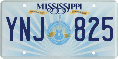 MS license plate YNJ825