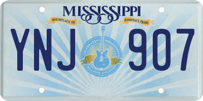 MS license plate YNJ907
