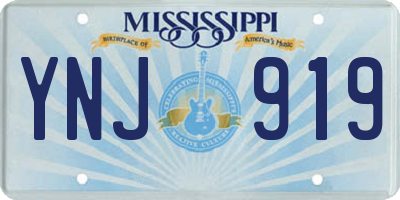 MS license plate YNJ919