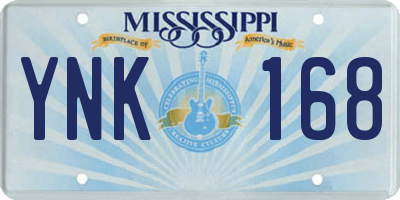 MS license plate YNK168