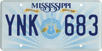 MS license plate YNK683