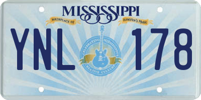 MS license plate YNL178