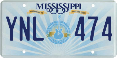 MS license plate YNL474