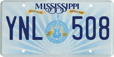 MS license plate YNL508