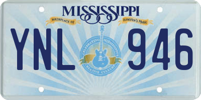 MS license plate YNL946