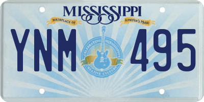 MS license plate YNM495