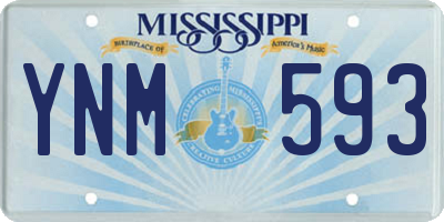 MS license plate YNM593
