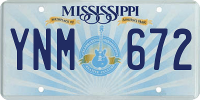 MS license plate YNM672
