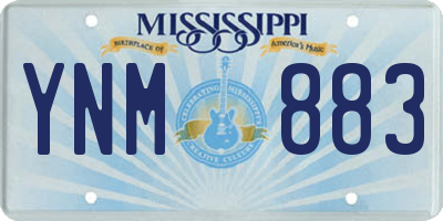 MS license plate YNM883