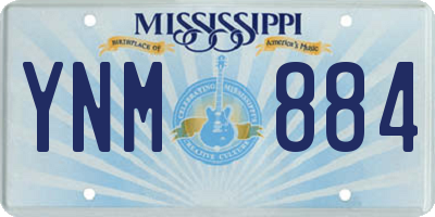 MS license plate YNM884