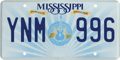 MS license plate YNM996