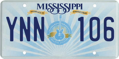 MS license plate YNN106