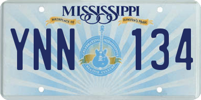 MS license plate YNN134