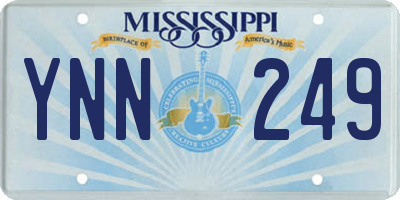 MS license plate YNN249