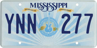 MS license plate YNN277