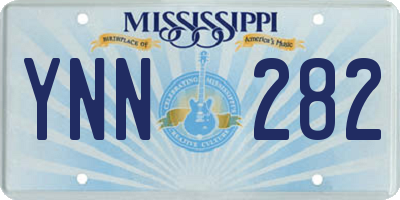 MS license plate YNN282