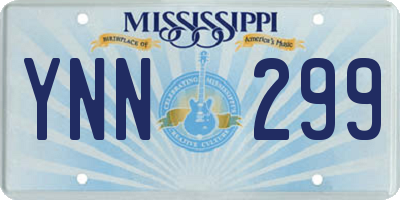 MS license plate YNN299