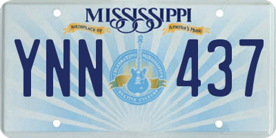 MS license plate YNN437