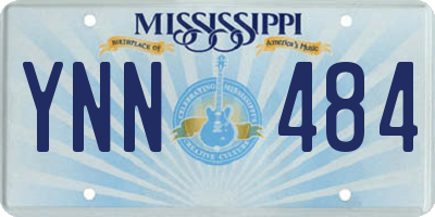 MS license plate YNN484