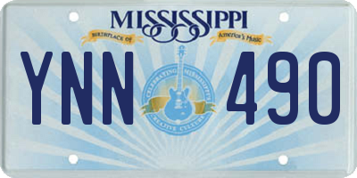 MS license plate YNN490