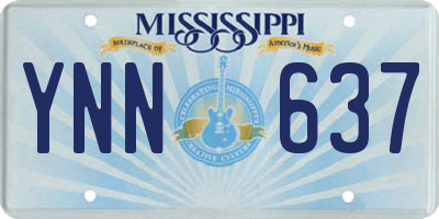 MS license plate YNN637