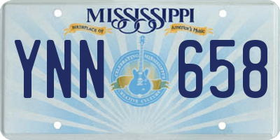 MS license plate YNN658
