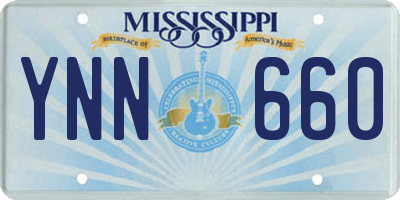 MS license plate YNN660