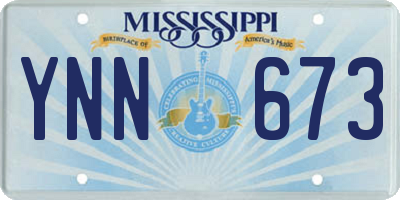 MS license plate YNN673
