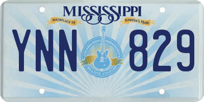 MS license plate YNN829