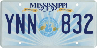 MS license plate YNN832