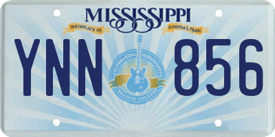 MS license plate YNN856