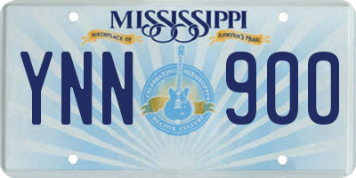 MS license plate YNN900