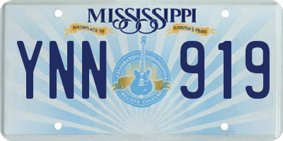 MS license plate YNN919