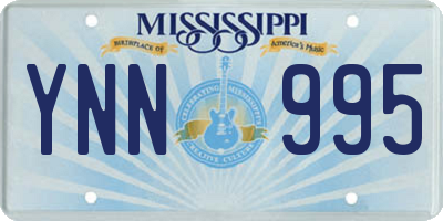 MS license plate YNN995