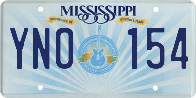 MS license plate YNO154