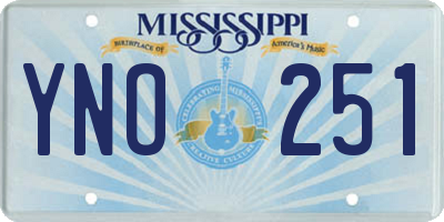 MS license plate YNO251
