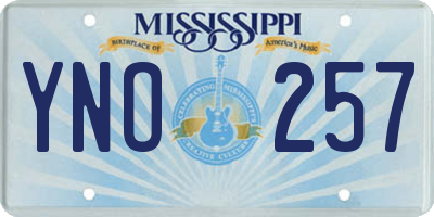 MS license plate YNO257