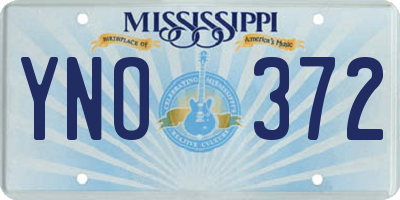 MS license plate YNO372