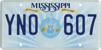 MS license plate YNO607