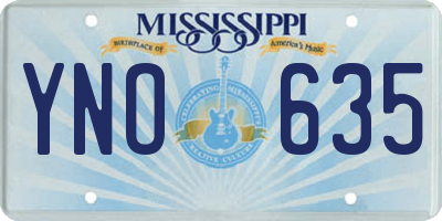 MS license plate YNO635