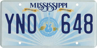 MS license plate YNO648