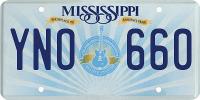 MS license plate YNO660