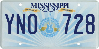 MS license plate YNO728