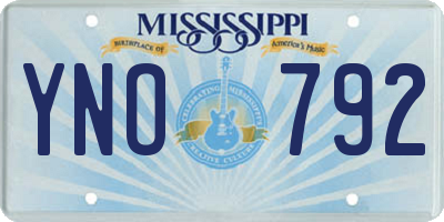 MS license plate YNO792
